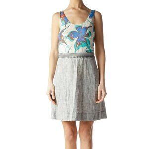 RACHEL Rachel Roy Multicolored Floral Print Sleeveless Day Dress